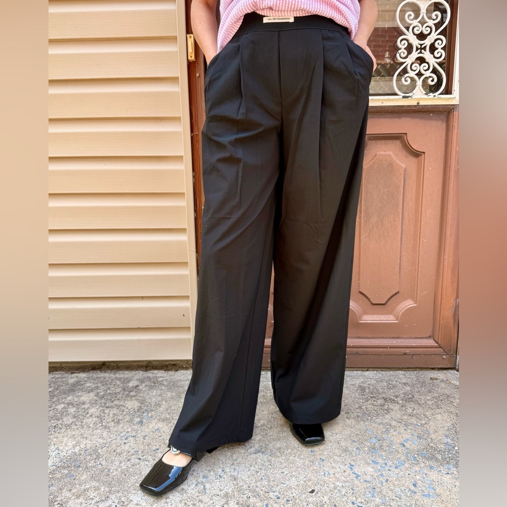 Chic Black Wide Leg Women's Pants S